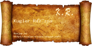 Kugler Rózsa névjegykártya